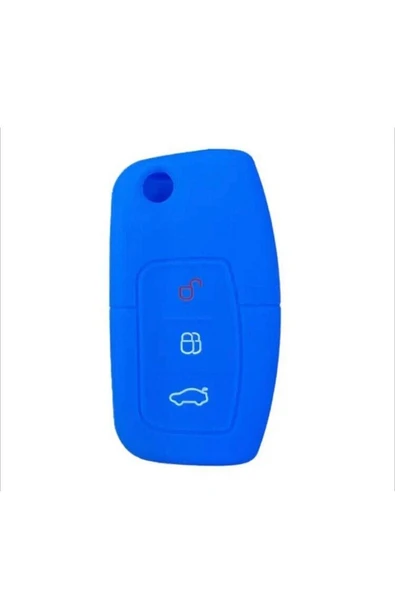 Fiesta Focus B-max Kuga Silikon Anahtar Koruma Kılıfı Mavi Renk - Resim 3