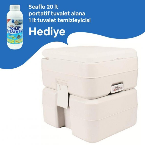 Seaflo Portatif Tuvalet 20 Lt + 1 Lt Tuvalet Temizleyici
