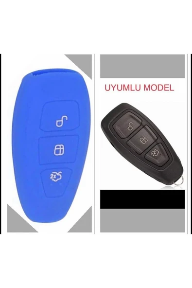 Fiesta Kuga Focus C-max Silikon Anahtar Kılıf (sustasız) Mavi Renk ürün görseli