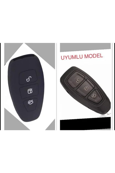 Fiesta Kuga Focus C-max Silikon Anahtar Kılıf (sustasız) Siyah Renk ürün görseli