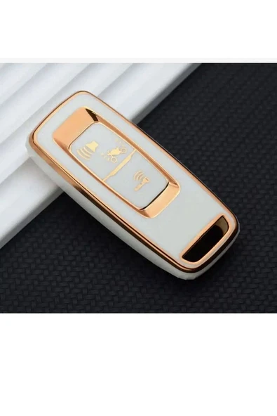 Honda Pcx 2021-2022-2023-2024-2025 Model Uyumlu Anahtar Kılıfı Beyaz/gold Forza Için Uymaz ürün görseli