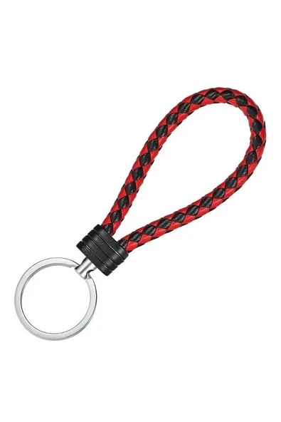 Ford Fiesta Kuga Focus C-max Uyumlu Anahtarsız Çaliştırma Deri Anahtar Kılıf Ve Örgü Anahtarlık - Resim 2