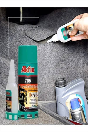 Akfix 705 Hızlı Yapıştırıcı Seti – 200 ml Sprey + 50 gr Aktivator | Çok Amaçlı, Universal Süper Güçlü Yapıştırıcı-Tutkal - 6