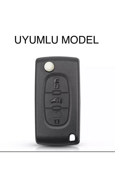 107 207 307 407 308 607 Uyumlu 3 Tuş Silikon Anahtar Koruma Kılıf Kırmızı Renk - Resim 2