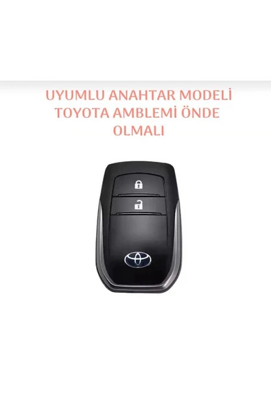 Toyota Yaris Cross Uyumlu Anahtar Koruma Kılıfı 2 Tuş Model Logo Yeri Önde Olan Modelle Uygun - Resim 2