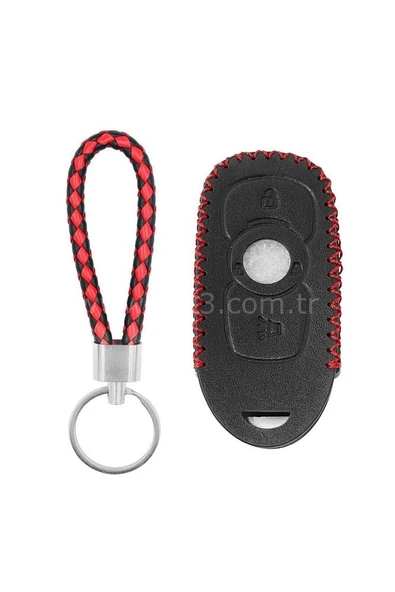Opel Astra K Ve Insignia Grand Uyumlu Deri Anahtar Kılıfı Ve Örgü Anahtarlık 2.Resime Bakınız ürün görseli