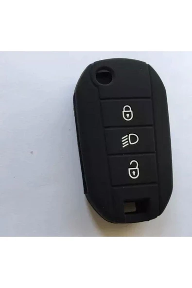 3008 308 508 408 2008 Silikon Anahtar Koruma Kılıfı Siyah Renk - Resim 3