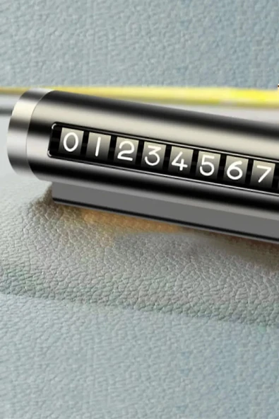 Alüminyum Kasa Çevirmeli Araç Içi Park Telefon Numaratör Parkmatik (SİYAH) Tüm Araçlara Uyumlu - 4