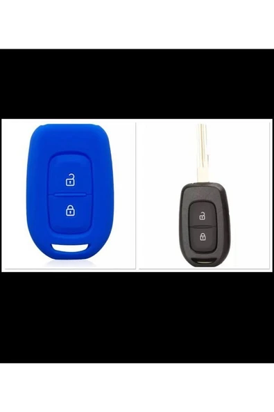 Ve Dacia Duster Scenic Master Megane 2 Tuşlu Silikon Anahtar Kılıfı Mavi ürün görseli