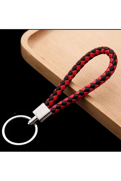 Peugeot 208 308 301 3008 5008 Lüks Deri Anahtar Koruma Kılıfı Ve Örgü Anahtarlık - Resim 3