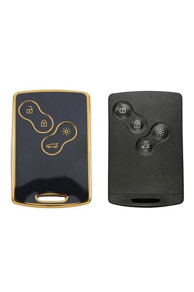 Renault Megane 3 Fluence, Clio 4 Kart Siyah Anahtar Koruma Kılıfı Not Kart Ile Yuvaya Girmez ürün görseli