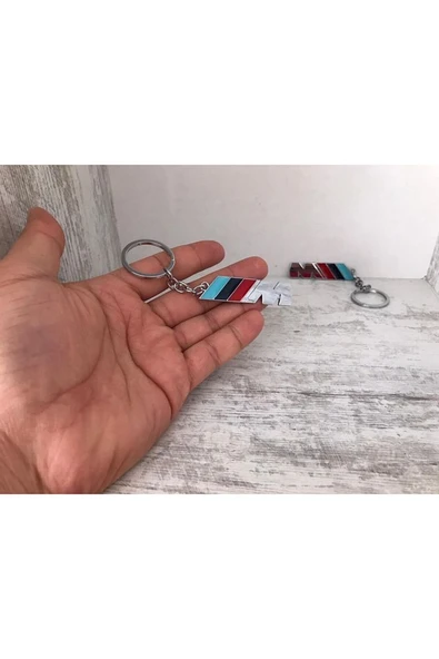 Bmw M Bmw-m Metal Krom Kaplı Anahtarlık Çift Yönlüdür 1 Adet - Resim 3