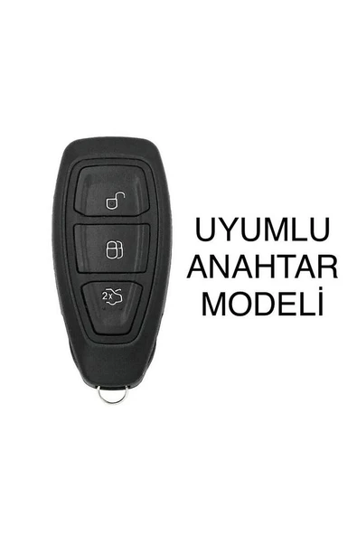 Ford Fiesta Kuga Focus C-max Uyumlu Anahtarsız Çaliştırma Deri Anahtar Kılıf Ve Örgü Anahtarlık - Resim 3