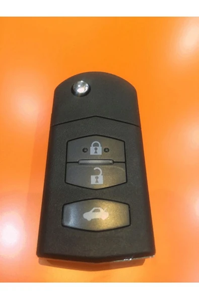 Mazda 2 3 5 6 8 Uyumlu Silikon Anahtar Koruma Kılıfı 3 Tuşlu Kırmızı Renk - Resim 2