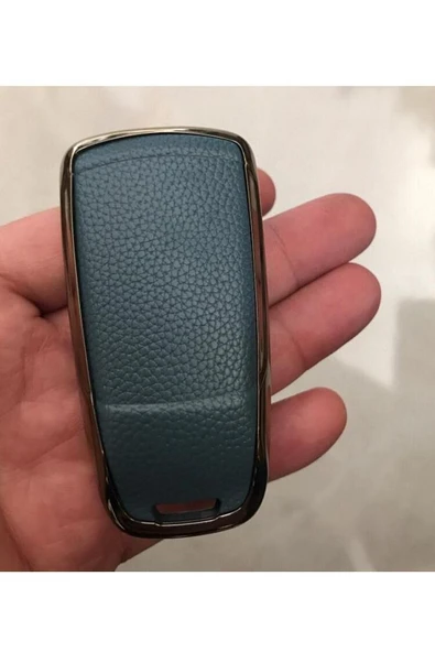 Audi A6l A4 A5 Q5 Q7 Tt 8s S4 S5 Uyumlu Lüx Anahtar Koruma Kılıfı Gri Gold Renk - Resim 2