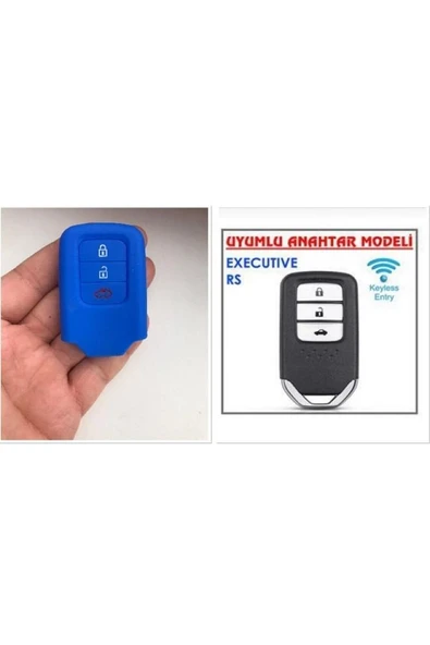 Civic Fc5 Crv Hrv ---sustasız--- Silikon Anahtar Kılıfı Mavi Renk 1 Adet ürün görseli