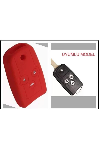 Civic Accord Crv Silikon Anahtar Kılıfı Kırmızı Renk ürün görseli