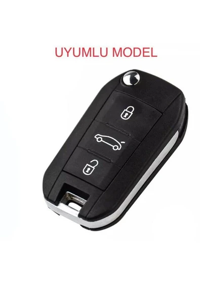 Grandland X Silikon Anahtar Koruma Kılıfı Sustalı Siyah Renk - Resim 2