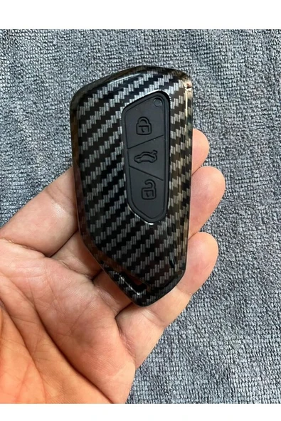Skoda Yeni Kodiaq 2024 Ve Super B 2024 Uyumlu Karbon Anahtar Koruma Kılıfı 2.resime Bakınız ürün görseli