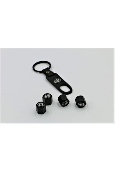 Kia Logolu Metal 4 Lü Adet Sibop Kapağı Ve 1 Adet Anahtarlık ürün görseli