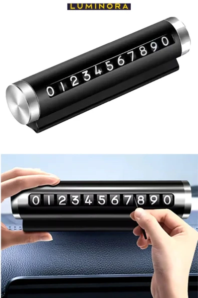 Alüminyum Kasa Çevirmeli Araç Içi Park Telefon Numaratör Parkmatik (SİYAH) Tüm Araçlara Uyumlu - 7