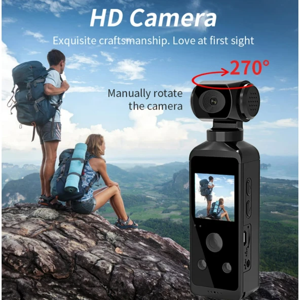 Ozmik K850H 4K Kameralı 3 Eksen Gimbal Sabitleyici Video Kaydedicili  1,3 inç LCD Ekran, 16MP - 7