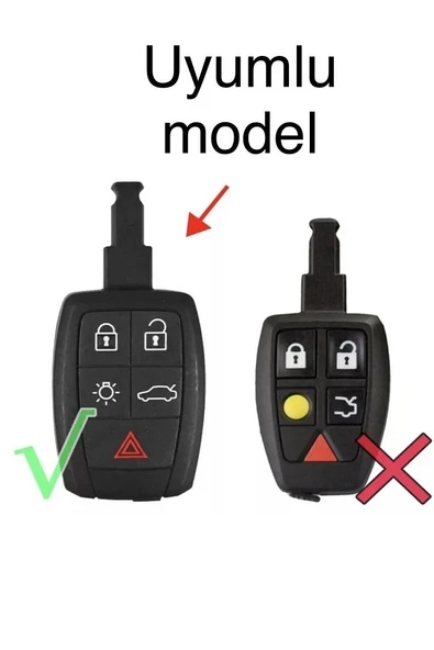 Volvo S40 S60 C30 C70 V50 XC90 Silikon Anahtar Koruma Kılıfı 2.Resime Bakınız Lütfen - Resim 2