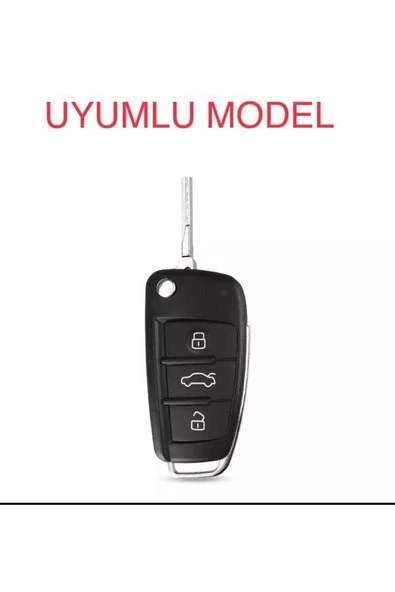 2 Adet A1 A3 A4 A6 Q7 Silikon Anahtar Koruma Kılıfı Kırmızı Ve Mavi Renk - Resim 2