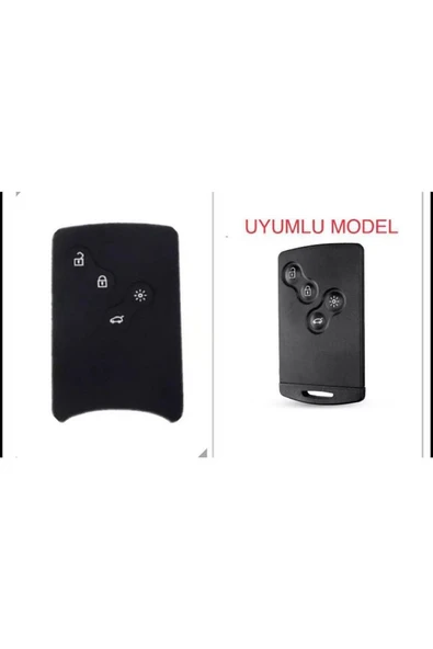 2 Adet Siyah Renk Clio Logan Megane3 Silikon Anahtar Kılıfı Kart Ile Yuvaya Girmez ürün görseli