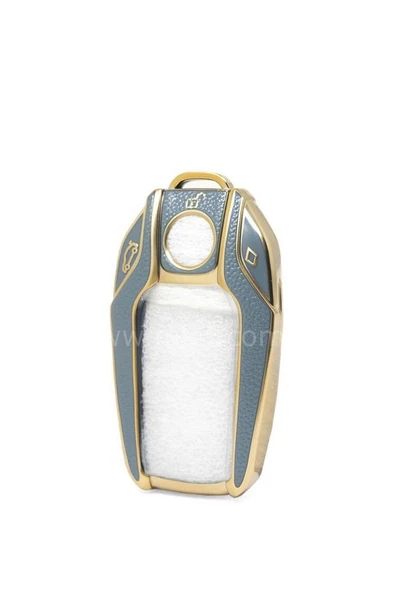 Bmw 5 Ve 7 Serisi G11 G12 G30 G31 G32 I8 I12 I15 Akıllı Anahtar Koruma Kılıfı Gri Gold ürün görseli