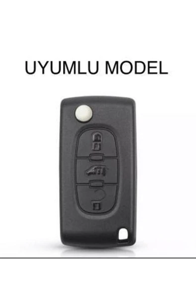 Citroen Berlingo Xsara Picasso C2 C3 C4 C5 C6 C8 Uyumlu 3 Tuş Silikon Anahtar Koruma Kılıf Siyah - Resim 3