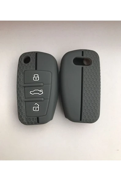 Audi A1 A3 A4 A5a 6a A7 Q3 Q5 Q7 Silikon Anahtar Koruma Kılıfı Petek Desenli 2.resime Bakınız ürün görseli