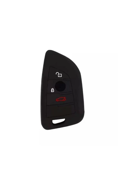Bmw F15 G20 F48 F39 X5 X6 Uyumlu Üçgen Tip Silikon Anahtar Koruma Kılıfı Siyah Renk - Resim 2