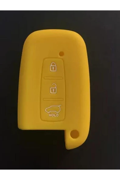 Hyundai Ix35 I 30 Uyumlu Silikon Anahtar Koruma Kılıfı Sustasız Model Sarı Renk - Resim 2