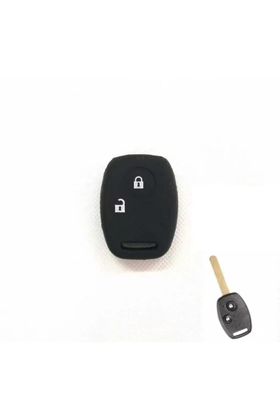 Honda Civic Fd6 Crv Accord Uyumlu 2 Tuşlu Silikon Anahtar Koruma Kılıfı Siyah Renk ürün görseli