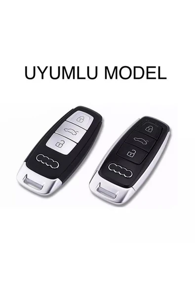Audi A6l A7 A8 C8 Q8 D5 Silikon Anahtar Koruma Kılıfı Siyah Renk 2.resime Bakınız - Resim 2