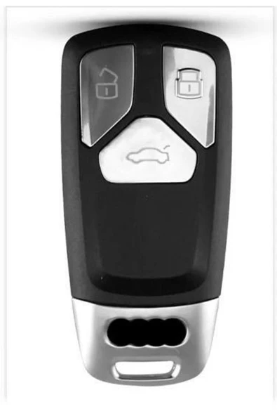 Audi Keyless A4 A5 A6 A7 Q3 Q5 Uyumlu Silikon Anahtar Koruma Kılıfı Siyah Renk - Resim 2