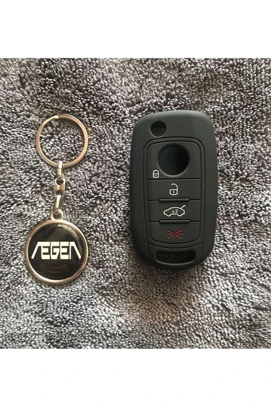 Egea 1 Adet Metal Çift Yönlü Anahtarlık Ve 1 Adet Silikon Anahtar Koruma Kılıfı ürün görseli