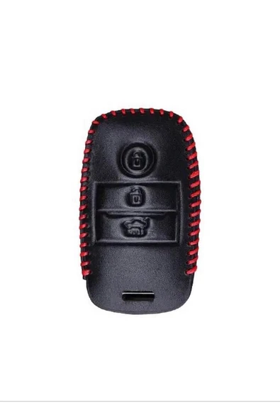 Kia Rio Ceed Soul Sportage Sorento Carens Picanto Deri Anahtar Koruma Kılıfı Ve Örgü Anahtarlık - Resim 4