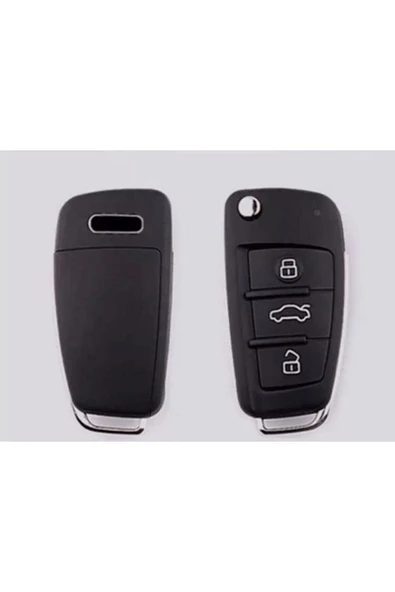 Audi A1 A3 A4 A5a 6a A7 Q3 Q5 Q7 Lüx Anahtar Koruma Kabı Mavi Renk Görselde Uyumlu Model Mevcut - Resim 2