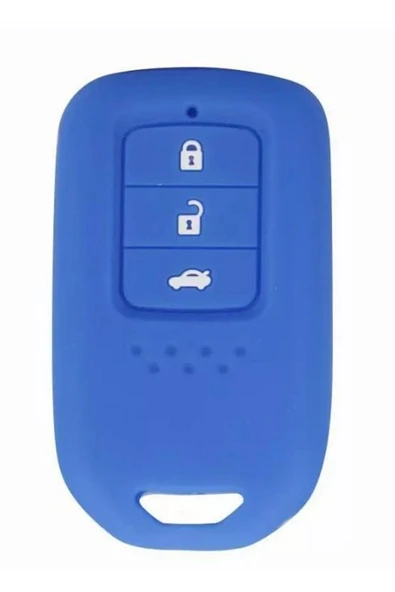 Honda Civic Fc5 Crv Hrv Sustasız Anahtarsız Çaliştırma Modeli Silikon Anahtar Koruma Kılıf Mavi - Resim 3