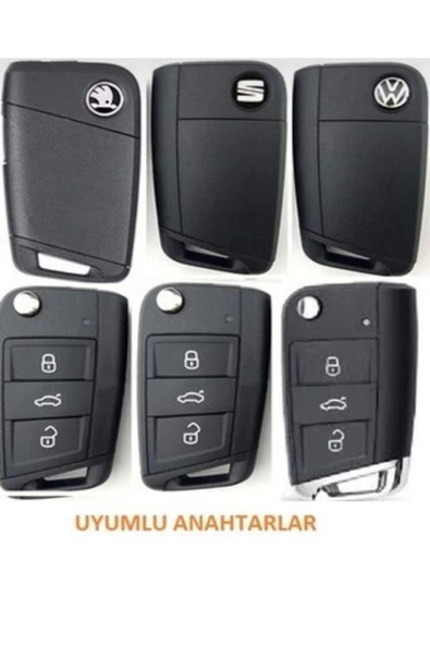 Volkswagen Golf Jetta Polo T-roc Uyumlu Fiber Karbon Anahtar Etiketi Anahtarınıza Şık Görünüm Sağlar - Resim 6