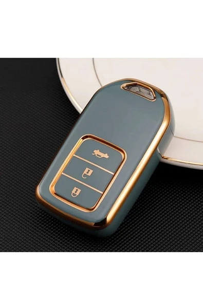 Honda Civic Fc5 Crv Hrv Sustasız Anahtarsız Çaliştırma Modeli Anahtar Kabı Kılıfı Gri Renk ürün görseli