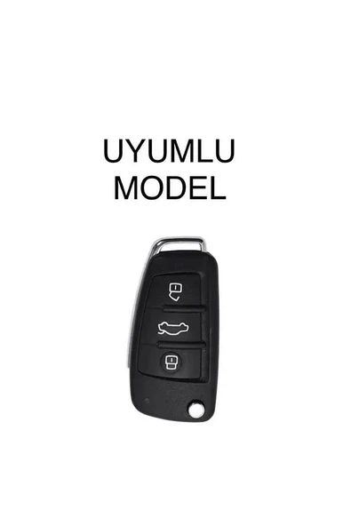 Audi A1 A3 8p 81 A4 A5 B6 B7 B8 A6 A7 C5 C6 4f Q3 Q5 Q7 8v Anahtar Koruma Kılıfı Gri Renk - Resim 2