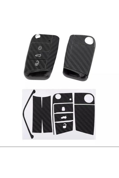 Seat Leon Ibiza Arona Ateca Uyumlu Fiber Karbon Anahtar Etiketi Anahtarınıza Şık Bi Görünüm Sağlar ürün görseli