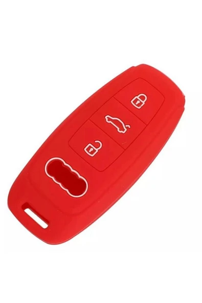 Audi A6l A7 A8 C8 Q8 D5 Silikon Anahtar Koruma Kılıfı Kırmızı Renk ürün görseli