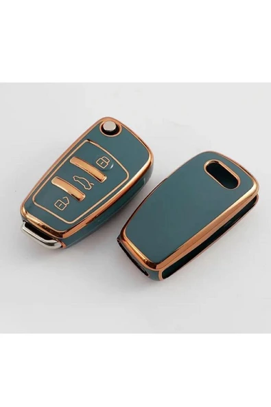 Audi A1 A3 8p 81 A4 A5 B6 B7 B8 A6 A7 C5 C6 4f Q3 Q5 Q7 8v Anahtar Koruma Kılıfı Gri Renk ürün görseli