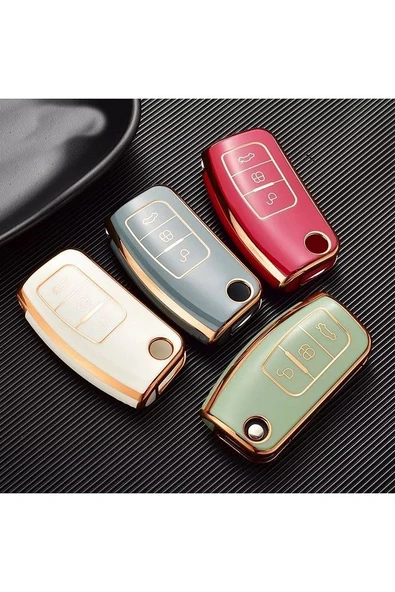 Ford Focus Fiesta Kuga Tourneo Courier C-max B-max Ecosport Mondeo Galaxy Uyumlu Oto Anahtar Kılıfı - Resim 5