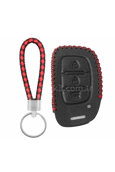 Hyundai Elantra Ix35 Tucson I10 I20 I30 I40 Ix35 Deri Anahtar Kılıf Ve Örgü Anahtar 2.Resime Bakınız ürün görseli