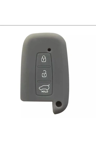 Hyundai Ix35 I 30 Uyumlu Silikon Anahtar Koruma Kılıfı Sustasız Model Gri Renk - Resim 2